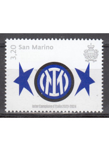 2024 San Marino francobollo INTER Campione d'Italia 2023/2024
